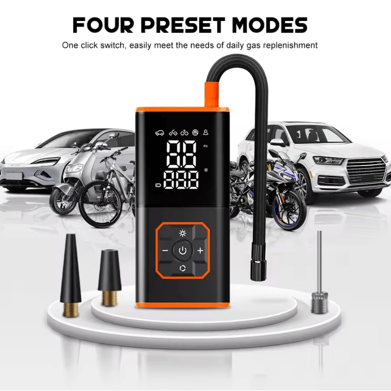 Portable 150PSI Cordless Tire Inflator Compact Air Compressor For Car Motorcycle Bicycle 2