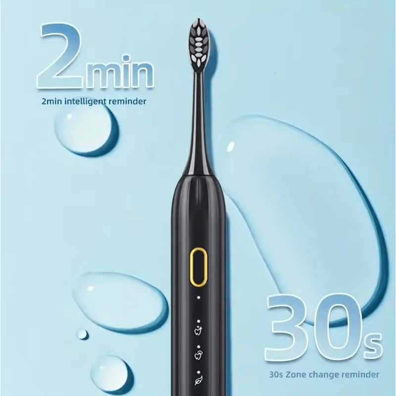 Ultra Clean Rotary Electric Toothbrush Set Waterproof Rechargeable Brush With 10 Replacement Heads 2