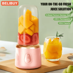 portable 400ml usb rechargeable juicer blender – mini smoothie maker for fresh juice anywhere