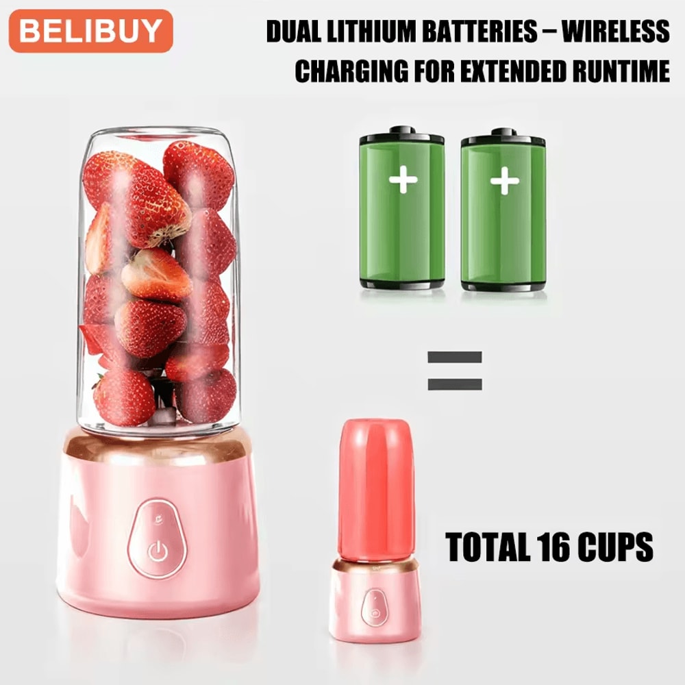 Portable 400ML USB Rechargeable Juicer Blender Mini Smoothie Maker For Fresh Juice Anywhere 3
