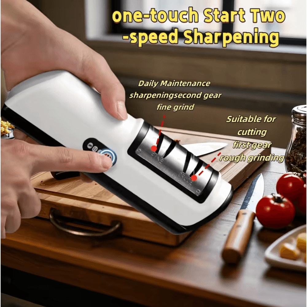 Professional Multifunction Electric Knife Sharpener Automatic Kitchen Sharpening Tool 0