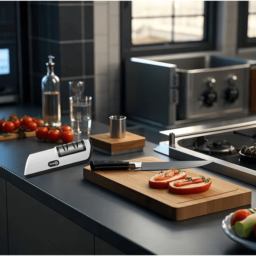 Professional Multifunction Electric Knife Sharpener Automatic Kitchen Sharpening Tool 1