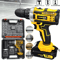 20V Cordless Electric Drill Screwdriver Combo Kit Complete Home DIY Tool Set 1