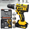 20V Cordless Electric Drill Screwdriver Combo Kit Complete Home DIY Tool Set 1