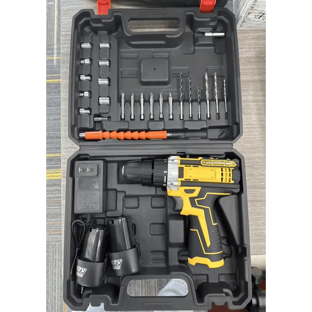 20V Cordless Electric Drill Screwdriver Combo Kit Complete Home DIY Tool Set 3