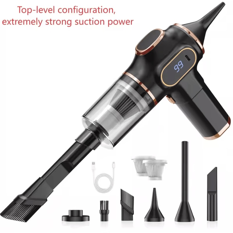 Ultra Portable HighPower Cordless Car Vacuum Cleaner MultiSurface Handheld For Home Pet Hair 5