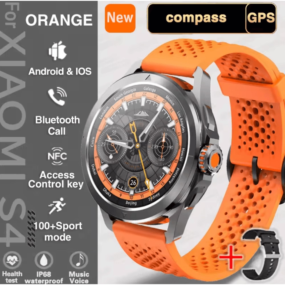 S4 Ultra AMOLED GPS NFC Outdoor Smartwatch With Bluetooth Call Compass 3
