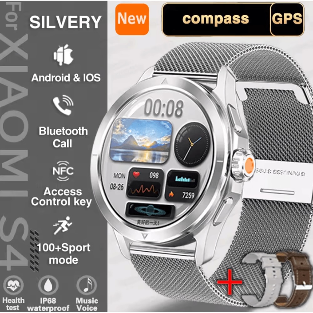 S4 Ultra AMOLED GPS NFC Outdoor Smartwatch With Bluetooth Call Compass 5