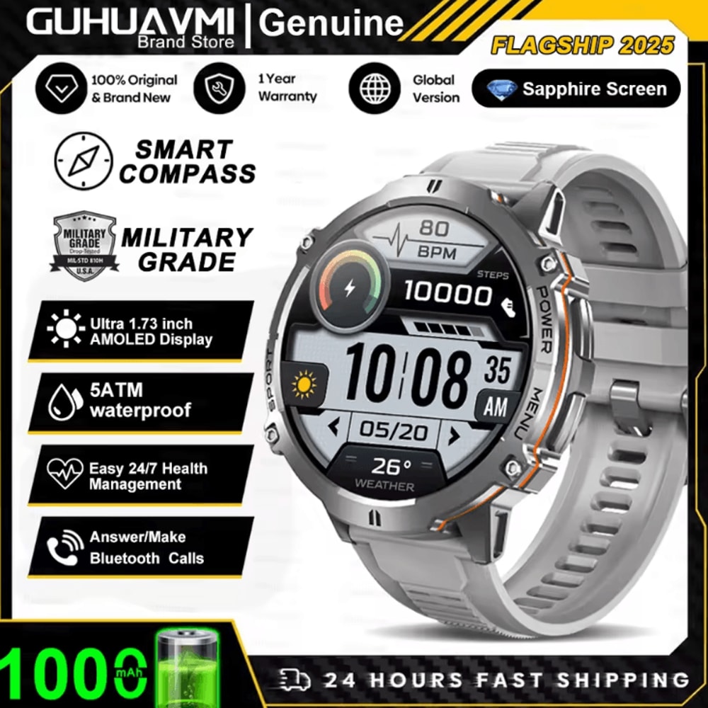 TRex 3 Military AMOLED GPS Smartwatch With 10ATM Waterproof Bluetooth Call 3