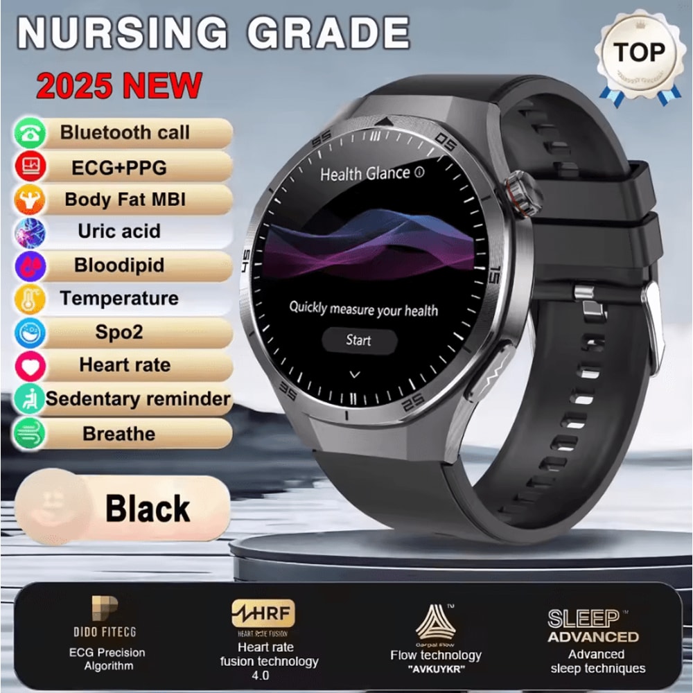 AI ECG PPG Health Smartwatch With Uric Acid Blood Lipids Bluetooth Call 1