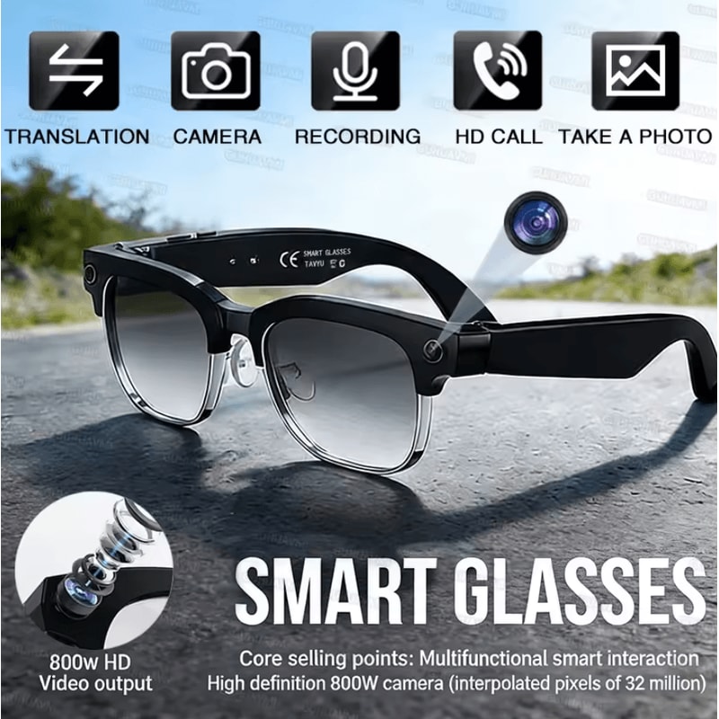 AI Camera Smart Glasses With Video Recording Translation Bluetooth Call 1