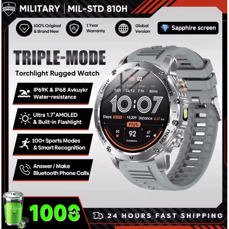 17 AMOLED GPS Smartwatch With Bluetooth Call NFC 1000mAh Battery 2