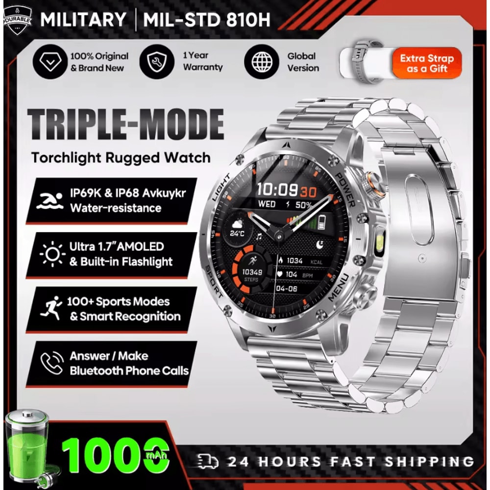 17 AMOLED GPS Smartwatch With Bluetooth Call NFC 1000mAh Battery 7