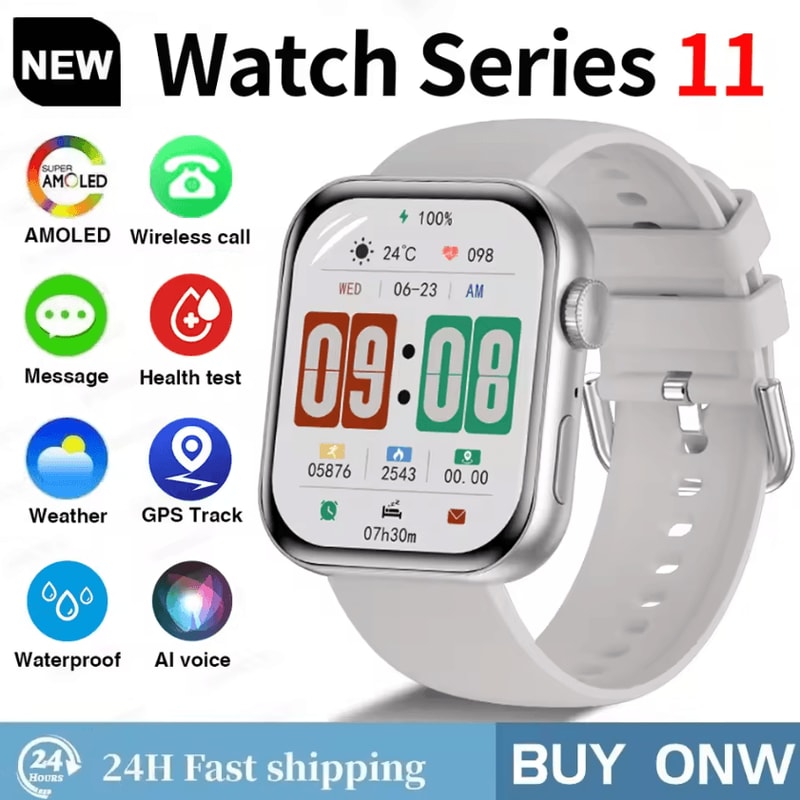 S11 AMOLED GPS Smartwatch With Bluetooth Call Waterproof Sports Tracking 3