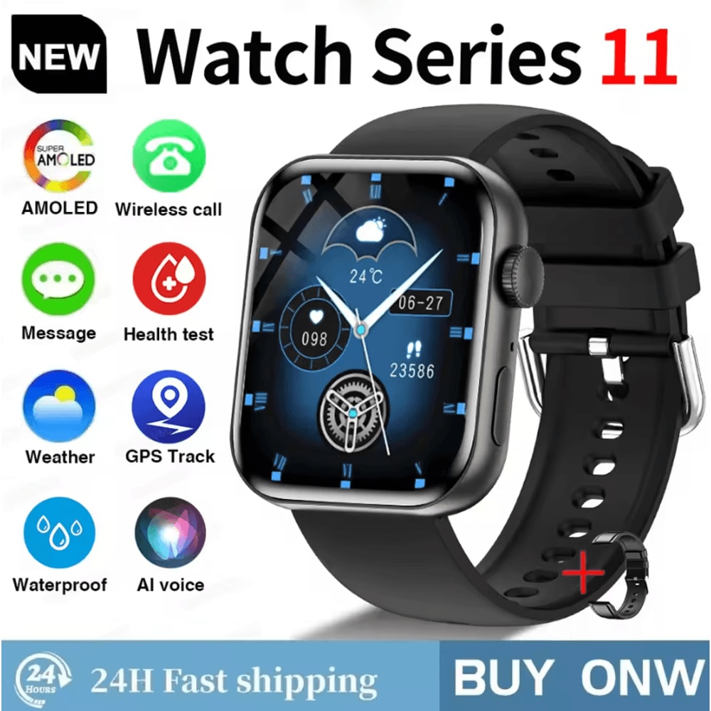 S11 AMOLED GPS Smartwatch With Bluetooth Call Waterproof Sports Tracking 4