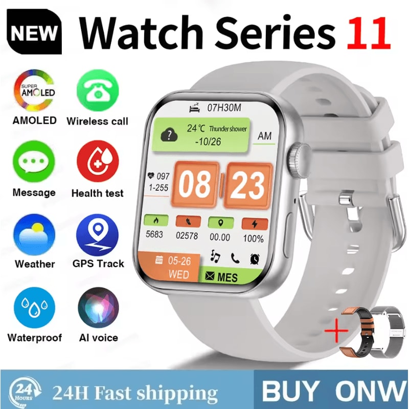 S11 AMOLED GPS Smartwatch With Bluetooth Call Waterproof Sports Tracking 8