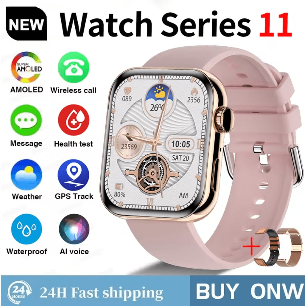 S11 AMOLED GPS Smartwatch With Bluetooth Call Waterproof Sports Tracking 9