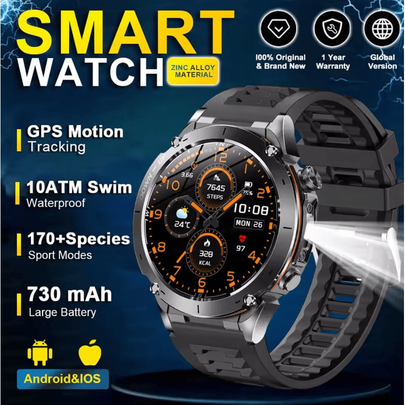 Stratos 4 Pro Rugged GPS Smartwatch With AMOLED Display Outdoor Navigation 1