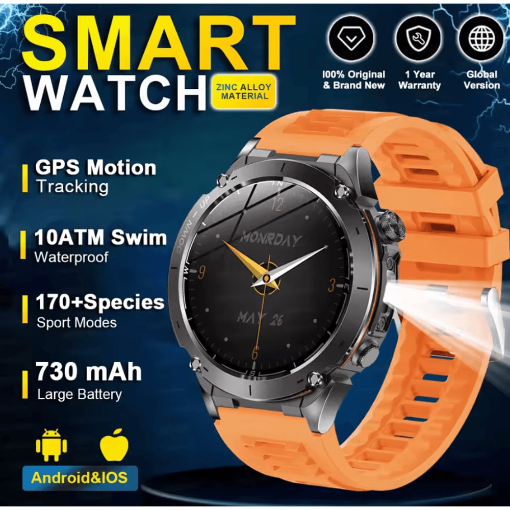 Stratos 4 Pro Rugged GPS Smartwatch With AMOLED Display Outdoor Navigation 3