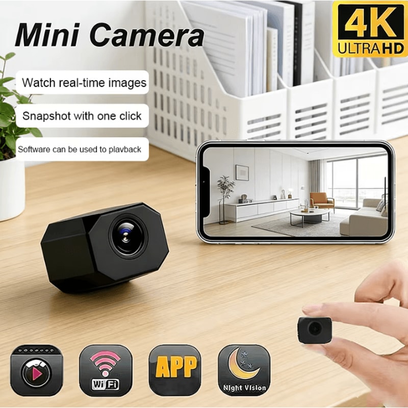 StealthCam Pro 4K Mini WiFi IP Camera With Remote Monitoring 0