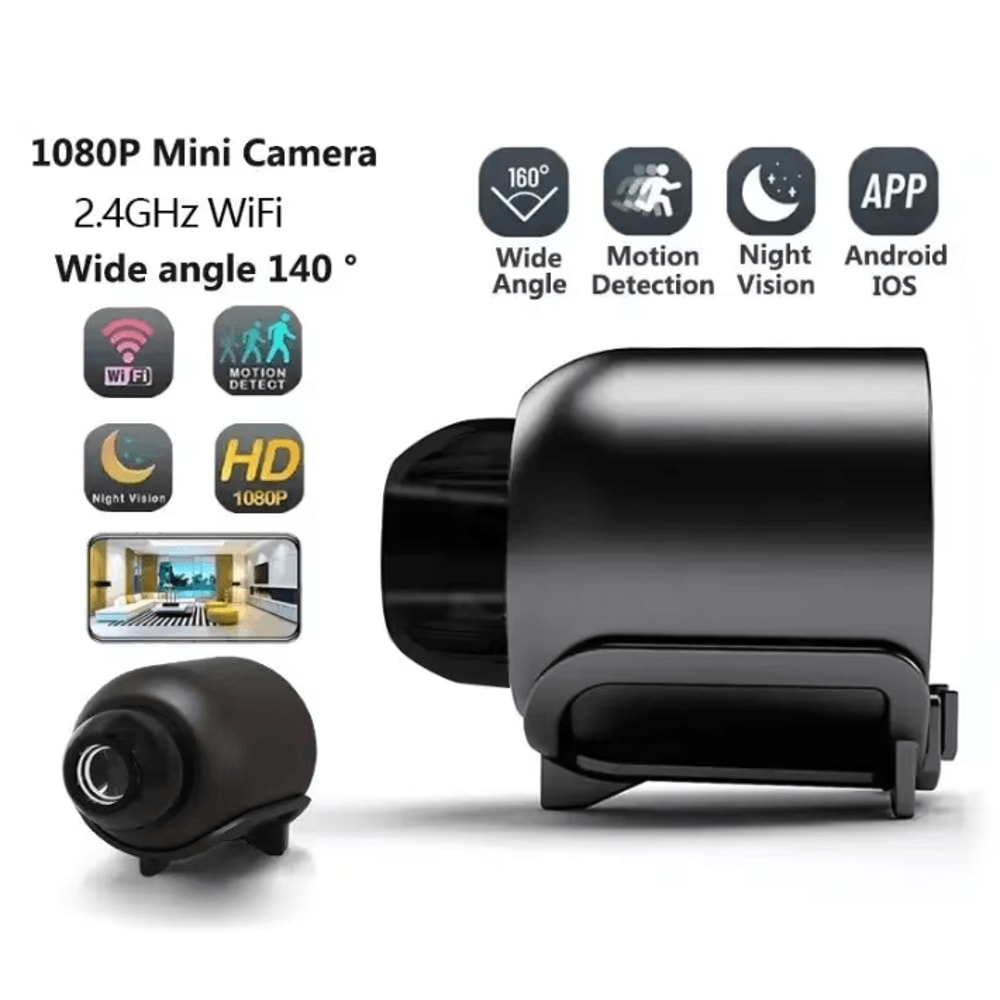 SecureView Mini 1080P WiFi Security Camera With Night Vision Motion Detection 4