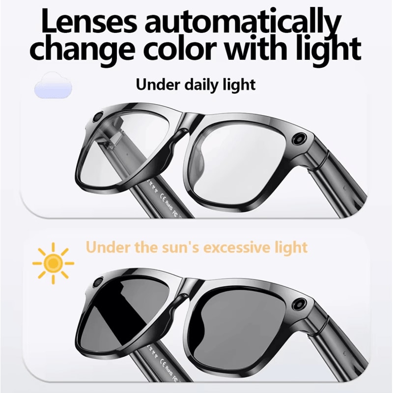 AeroVision 4K AI Smart Camera Glasses With Translation ColorChanging Lenses 2