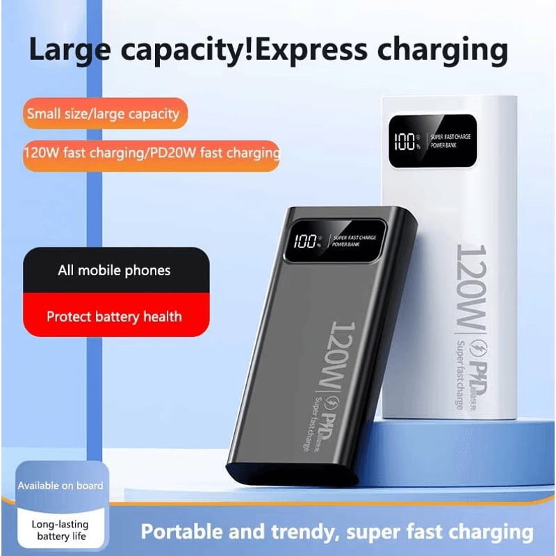 PowerMax Ultra 50000mAh 120W Fast Charging Power Bank With Digital Display 1