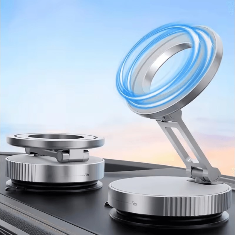 FlexGrip Pro 360 Magnetic Car Phone Holder With Vacuum Suction Foldable Design 2