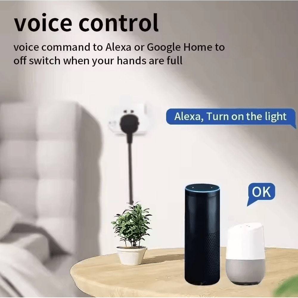 SmartPower 16A WiFi Smart Plug With Energy Monitoring Voice Control 1