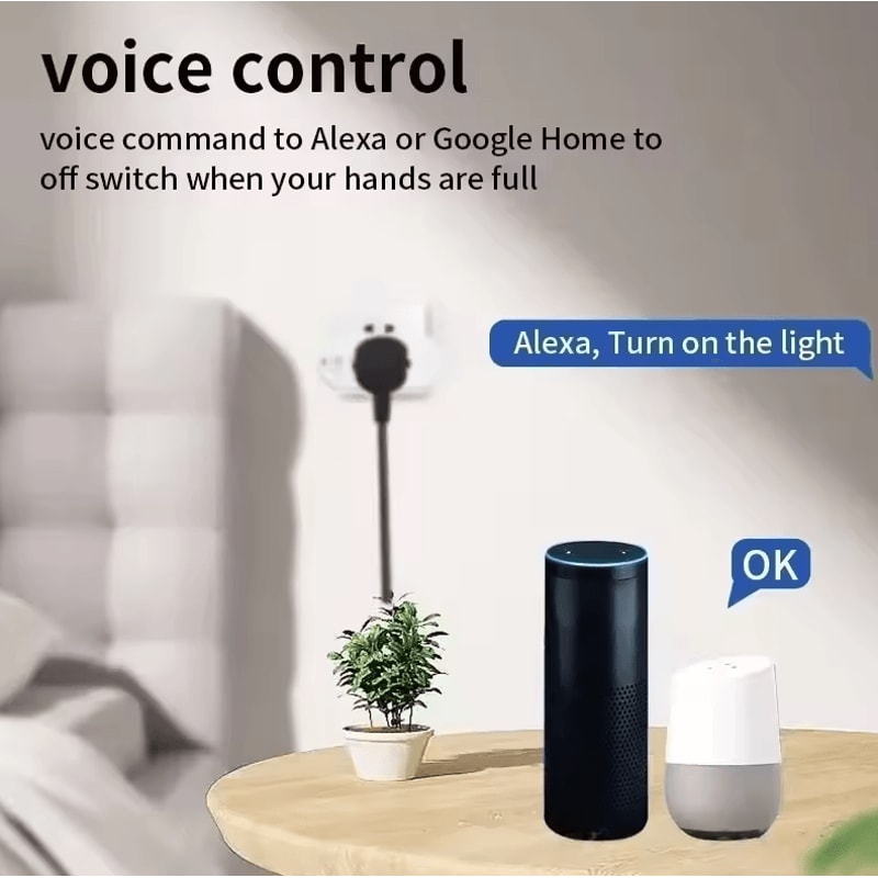 SmartPower 16A WiFi Smart Plug With Energy Monitoring Voice Control 1