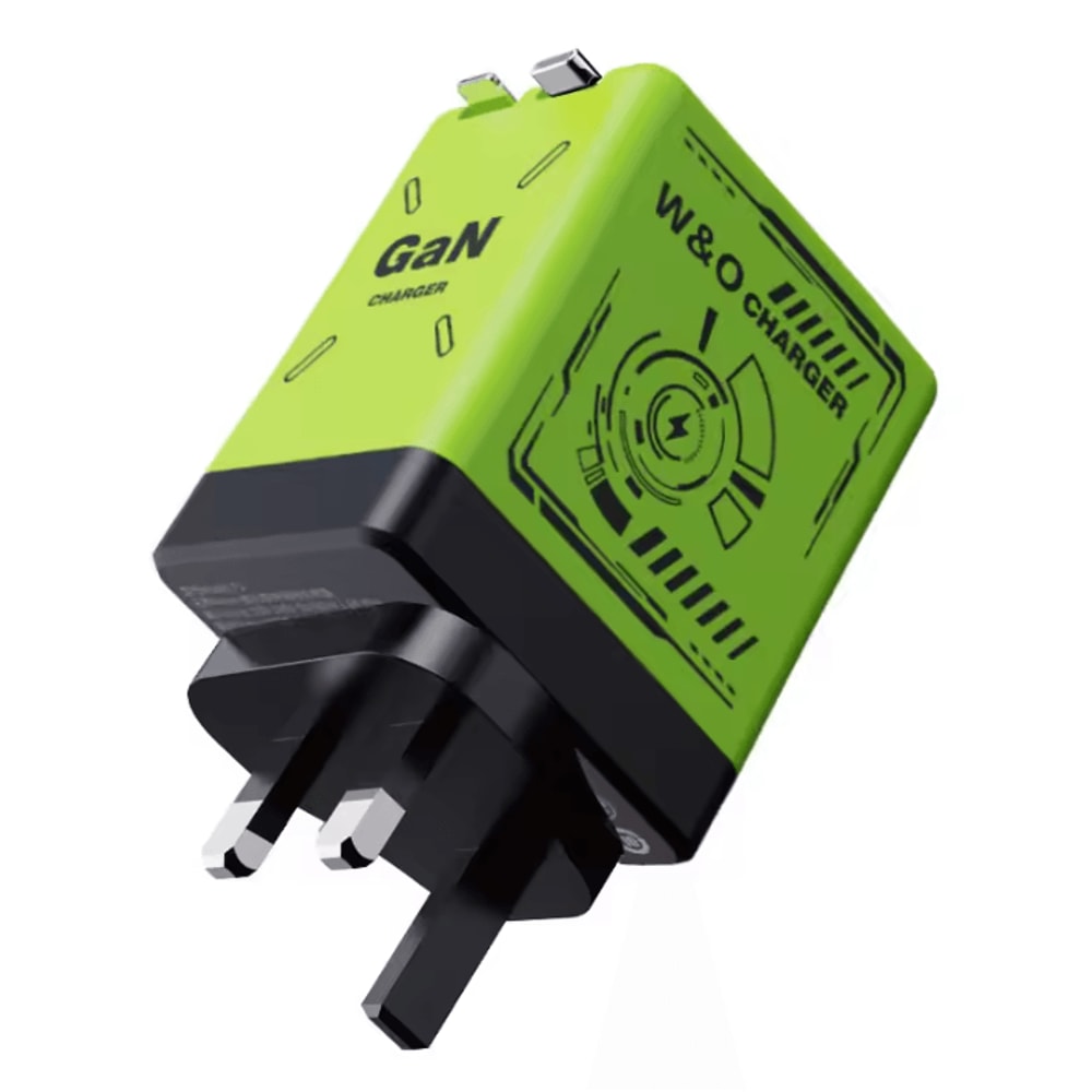 VoltMini GaN Fast Charging Adapter With Retractable Cable MultiProtection 7