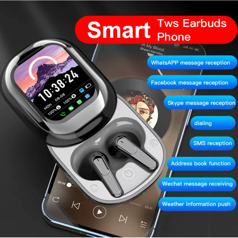 SEONE TouchScreen Pro Wireless TWS Earbuds With LED Display App Control 3