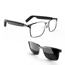 sg-20 pro 2-in-1 bluetooth smart glasses with audio, voice assistant & uv protection