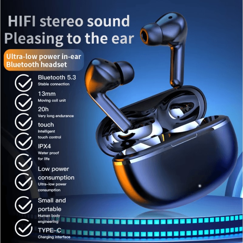 Air7 Pro HiFi Wireless TWS Earbuds With BT53 Gaming Low Latency 5