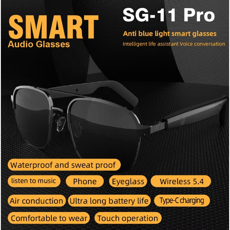 SG11 Pro 2in1 Bluetooth Smart Glasses With Wireless Audio Voice Assistant 2