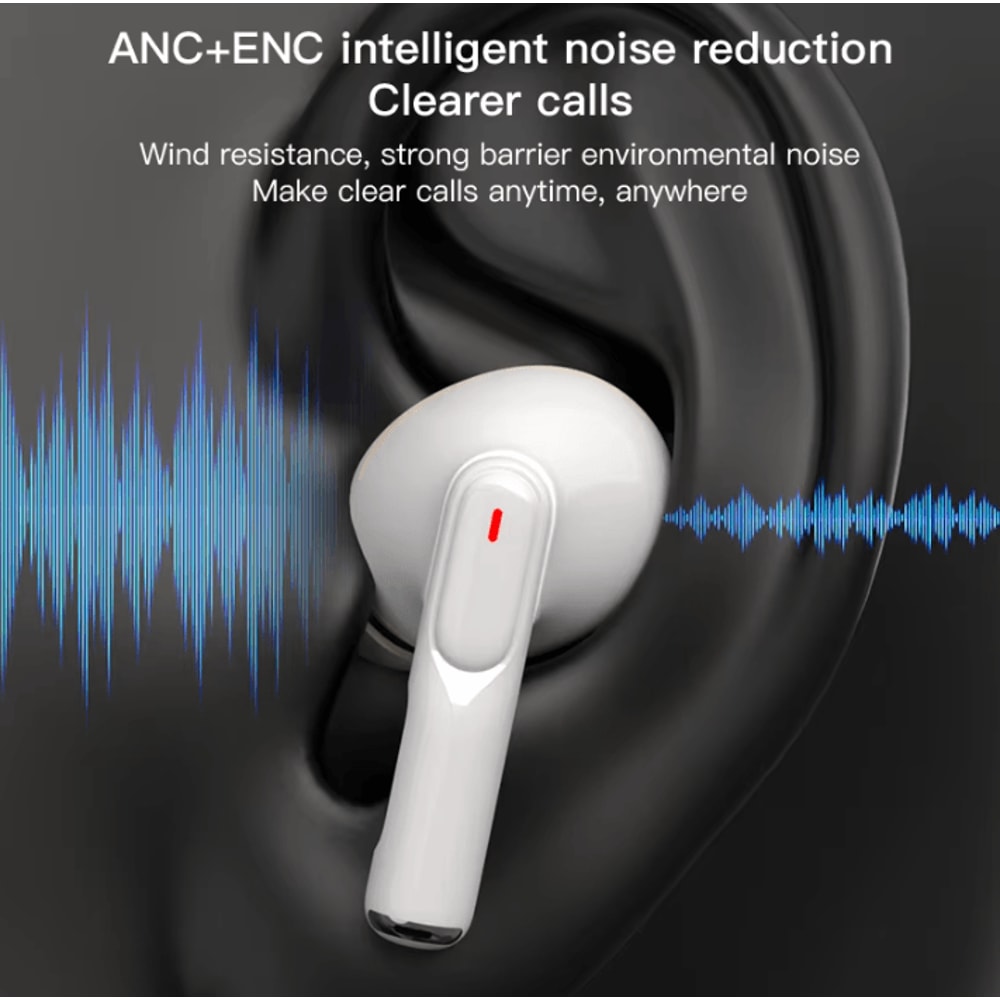 A9Plus Pro ANC Wireless TWS Earbuds With LED Touch Screen BT54 5