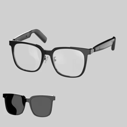 sg18 pro 2-in-1 bluetooth smart glasses with magnetic lenses & open-ear audio