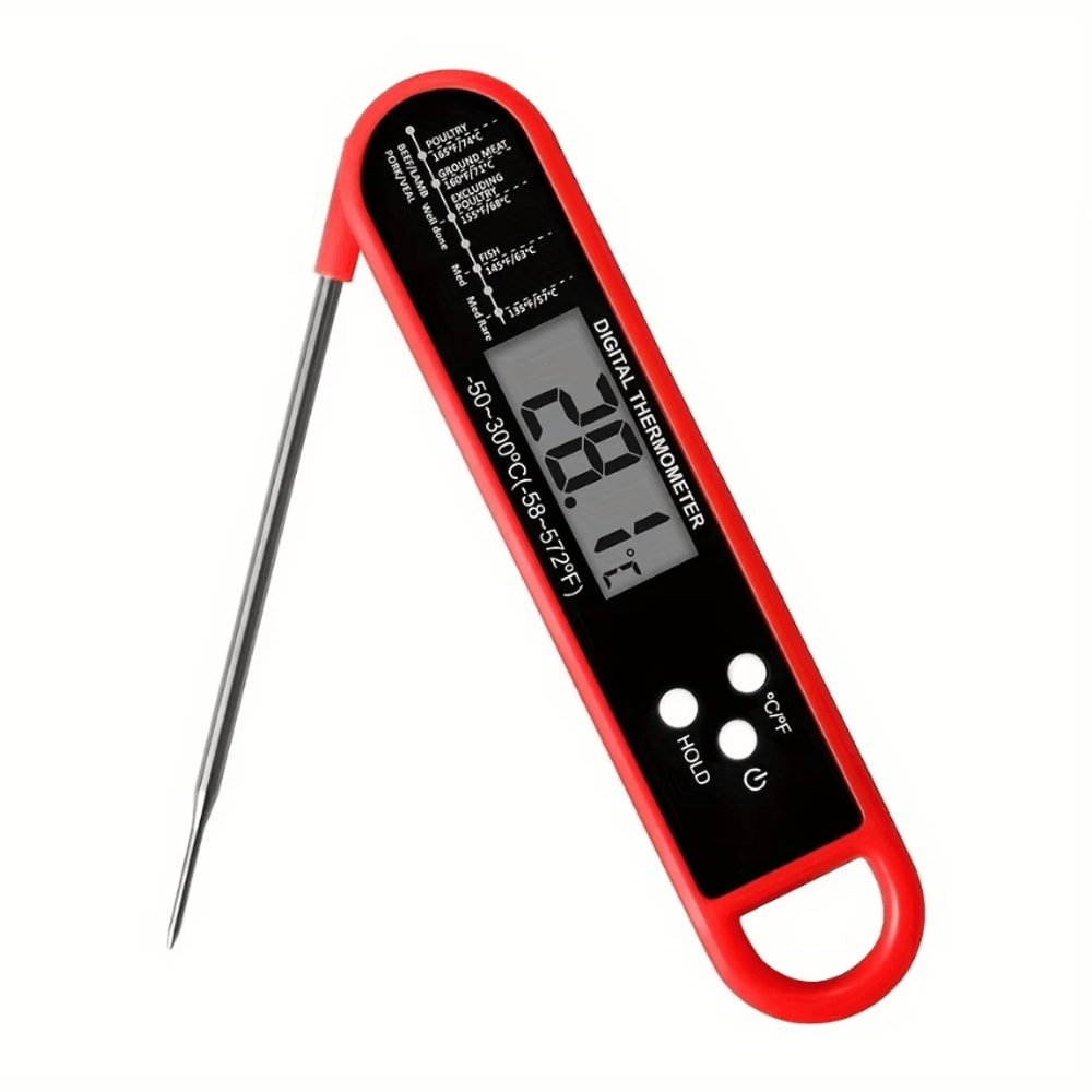 GrillMaster Pro Digital Instant Read Meat Thermometer With Waterproof Backlit Display 0