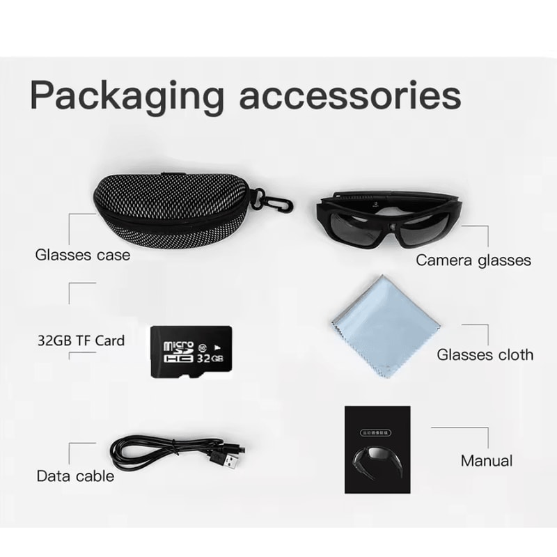 VisionCam Ultra 4K Camera Sunglasses With Polarized Lens HandsFree Recording 4