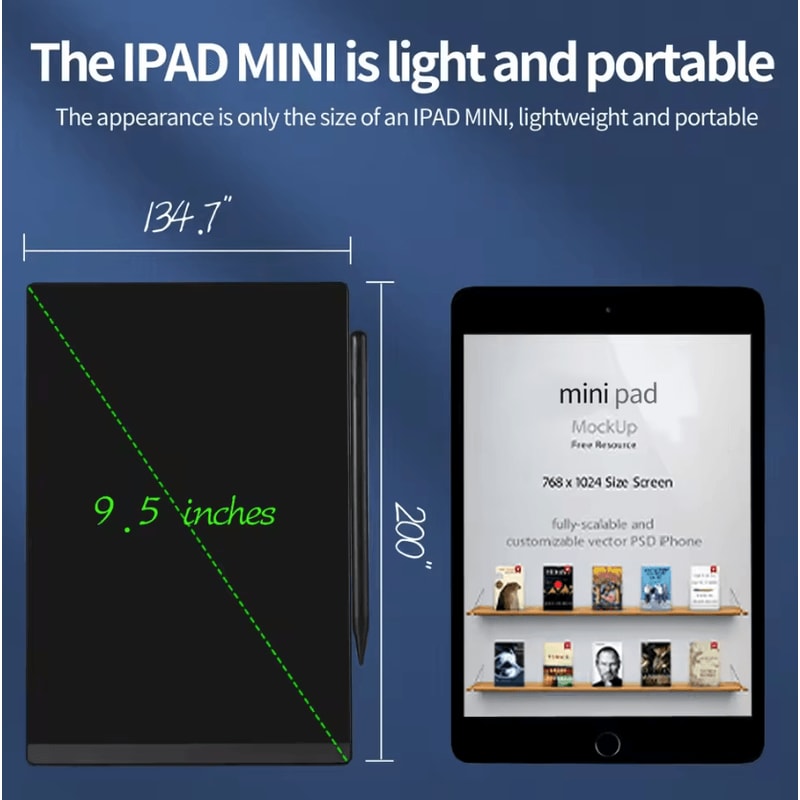 DoodlePro 95 LCD Writing Tablet Drawing Board Reusable Digital Notepad For Kids Adults 1