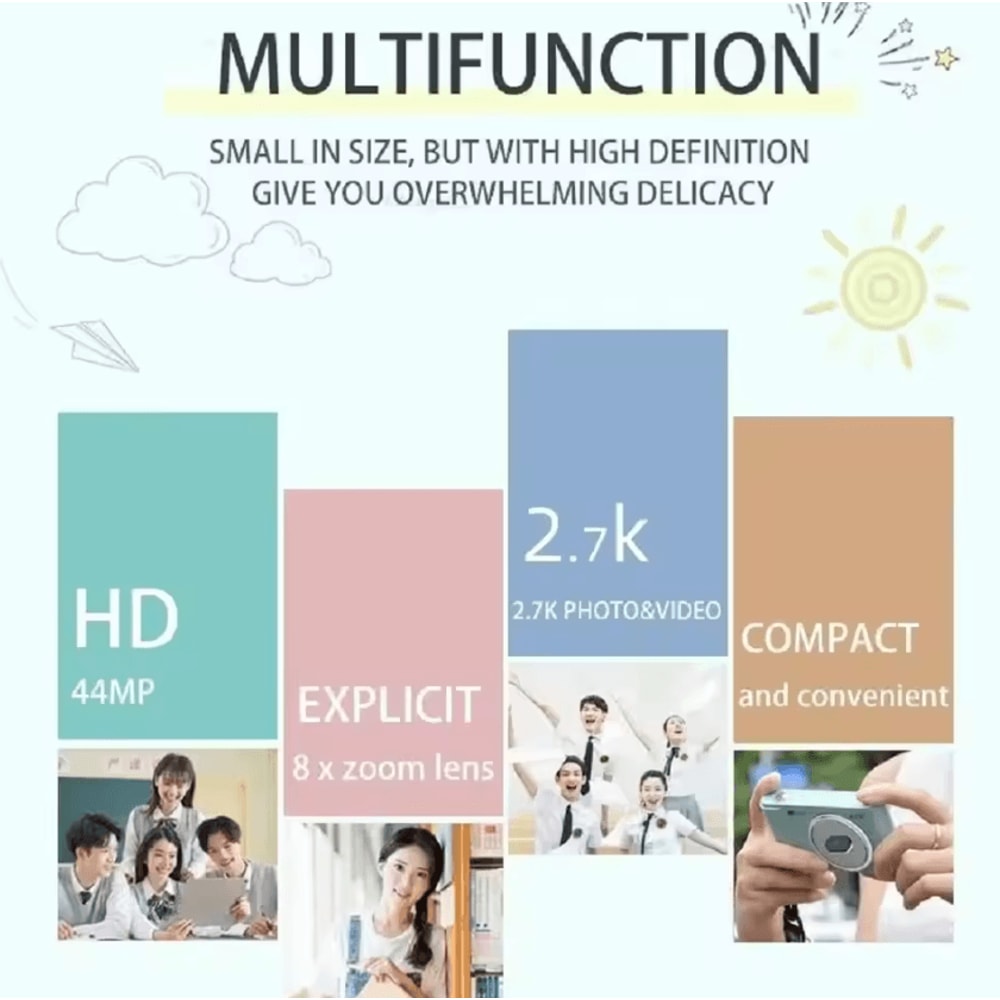 SnapKid Pro 1080P Kids Digital Camera With 8X Zoom Autofocus 2