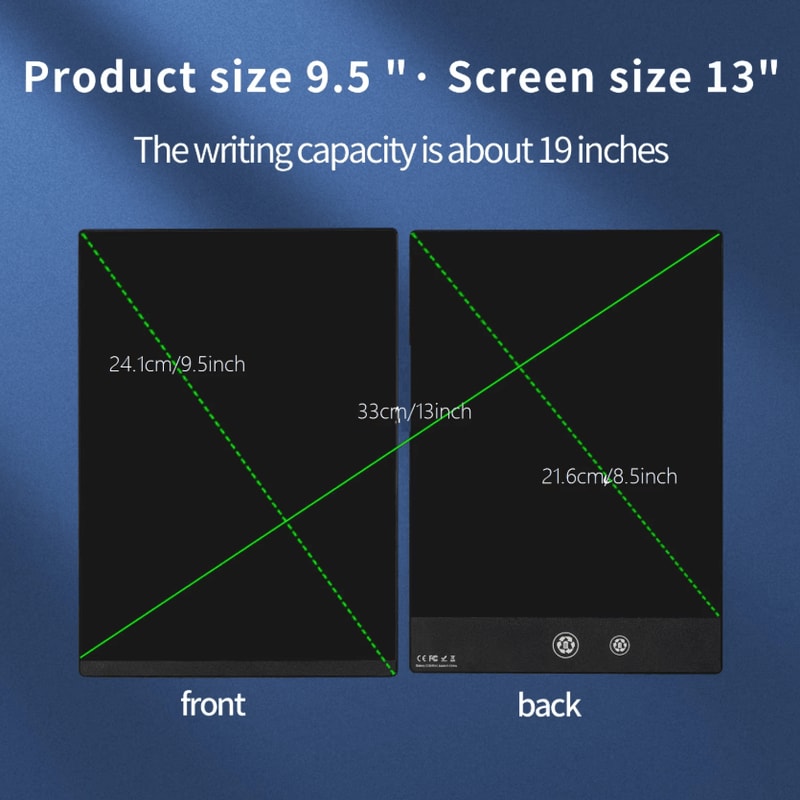 NotePad Pro 95 LCD Writing Tablet Reusable Drawing Board For Kids Everyday Notes 2