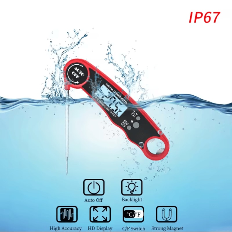 UltraFast Instant Read Meat Thermometer For BBQ Cooking Baking Precision 3