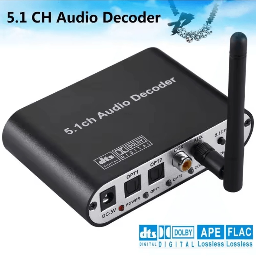 Digital 51 Audio Decoder Dolby DTS AC3 To Analog Surround Sound Converter 0