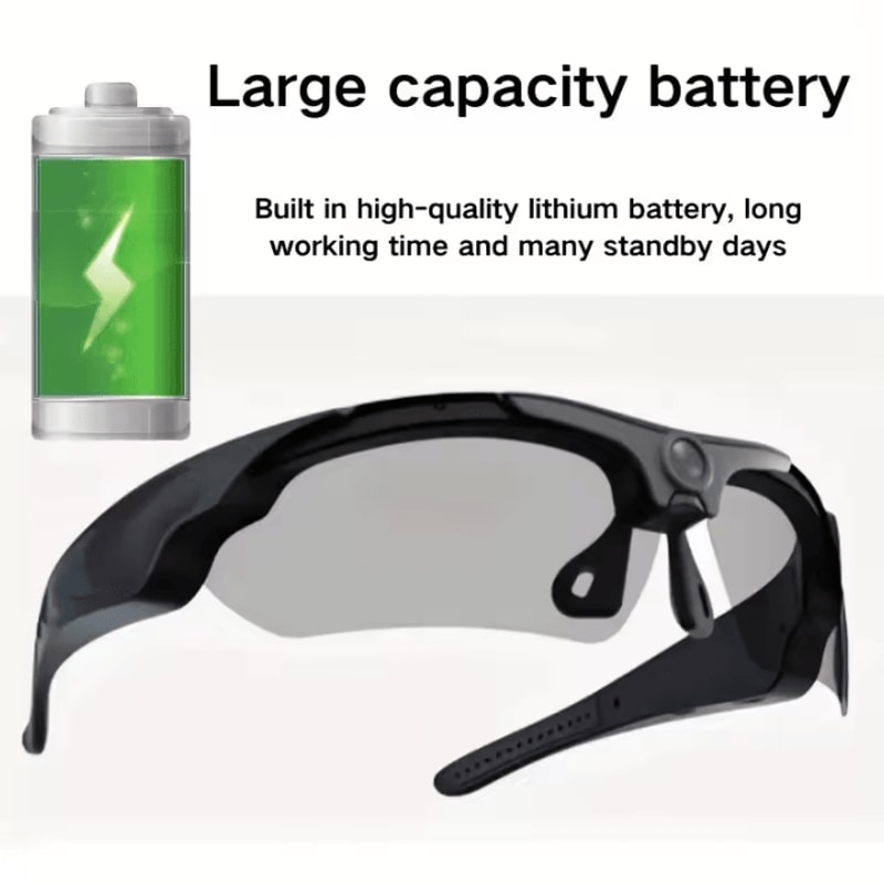 1080P HD Camera Glasses Smart POV Recording Sunglasses For Outdoor Sports 2