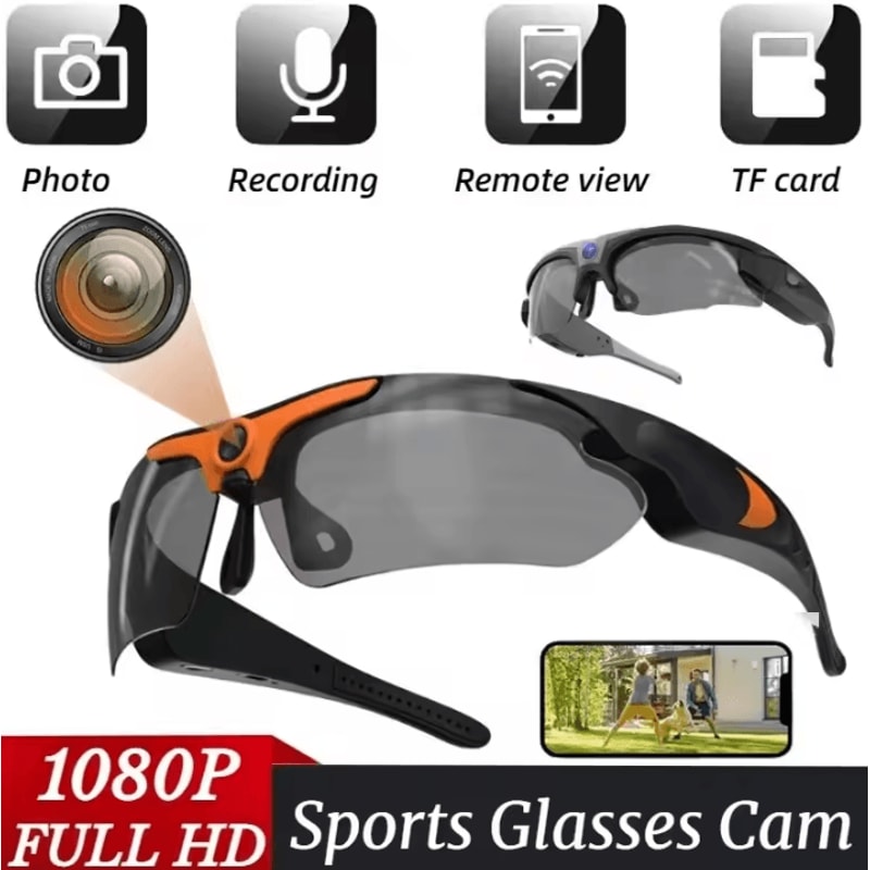1080P HD Camera Sunglasses Mini POV Video Recording Glasses For Outdoor Sports 0