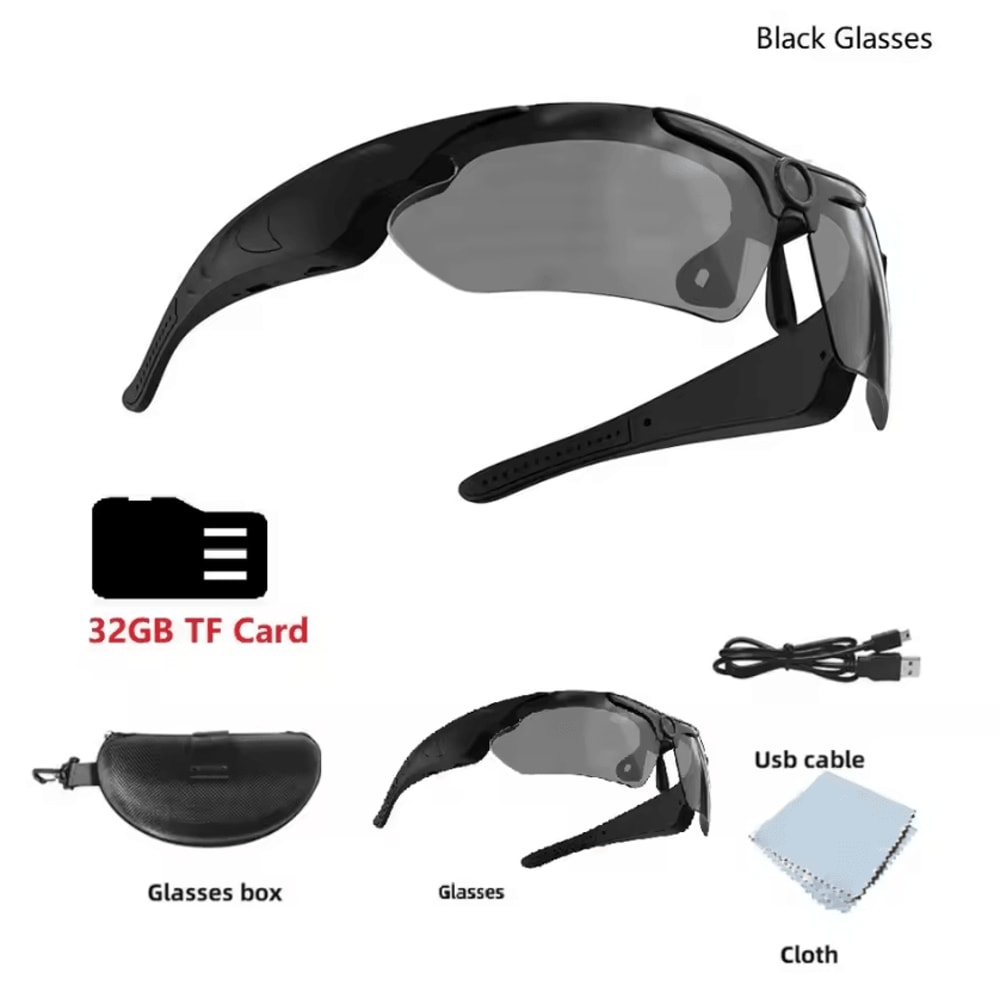 1080P HD Camera Sunglasses Mini POV Video Recording Glasses For Outdoor Sports 4