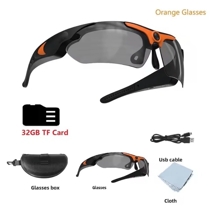 1080P HD Camera Sunglasses Mini POV Video Recording Glasses For Outdoor Sports 5