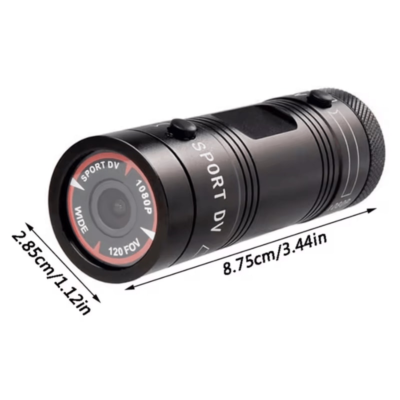 1080P HD Mini Action Camera Waterproof Helmet Sports Cam With Flashlight 1