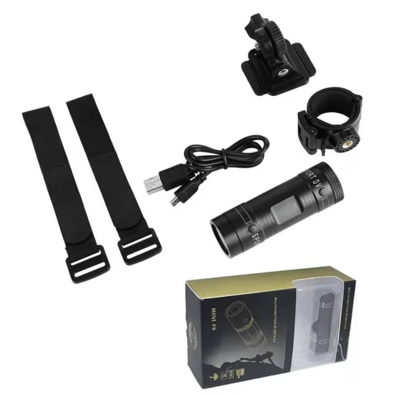 1080P HD Mini Action Camera Waterproof Helmet Sports Cam With Flashlight 6